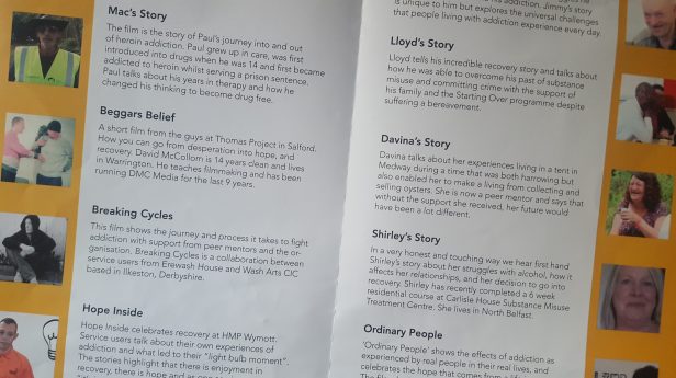 Ten shortlisted films each told their own story of recovery